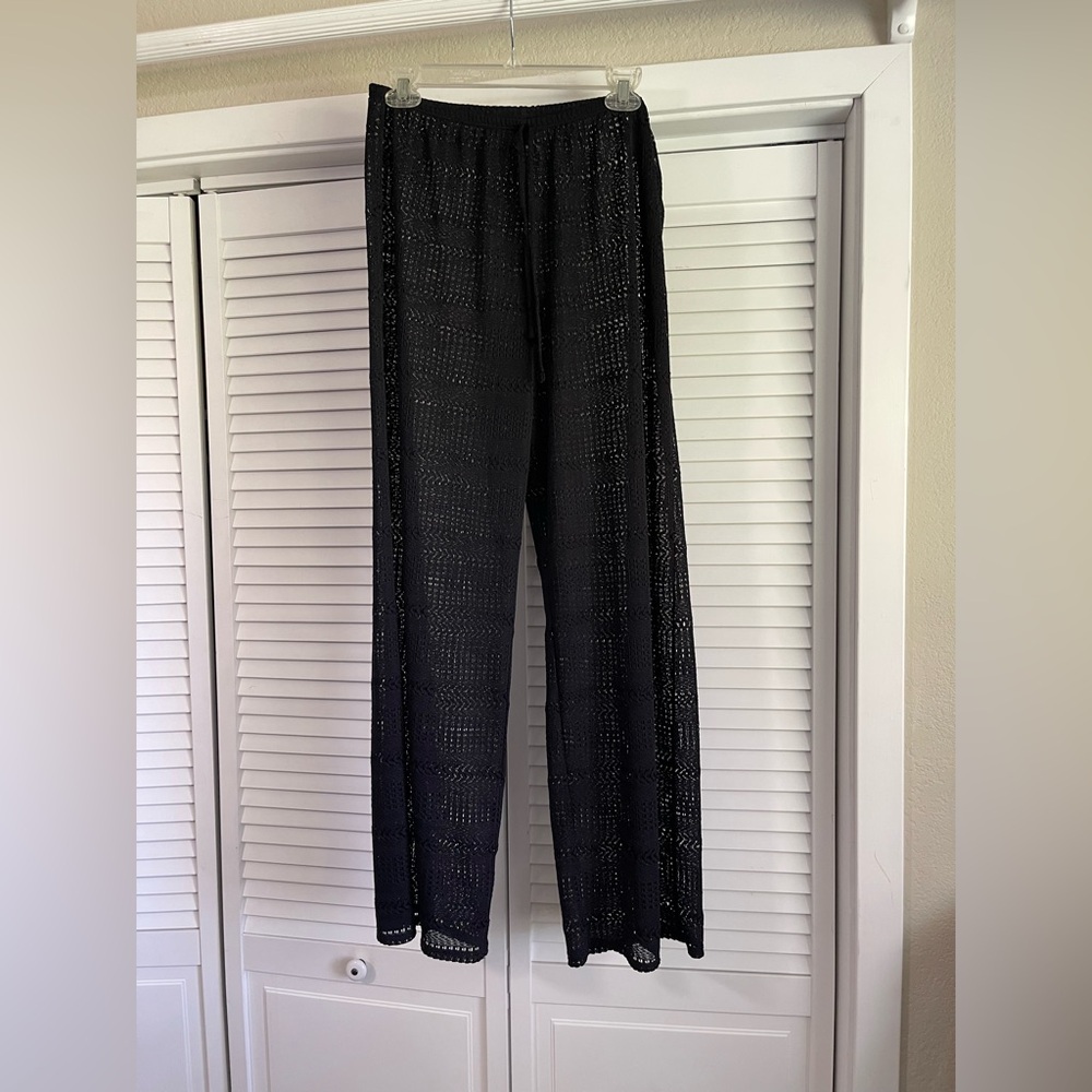 Shade & Shore swimsuit, pants, cover-up, lace, fishnet